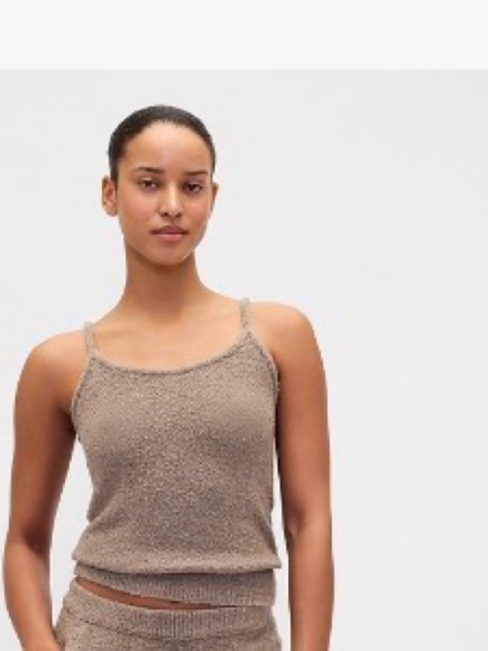 NWT Gap CashSoft Women's Taupe Knit Tank Top